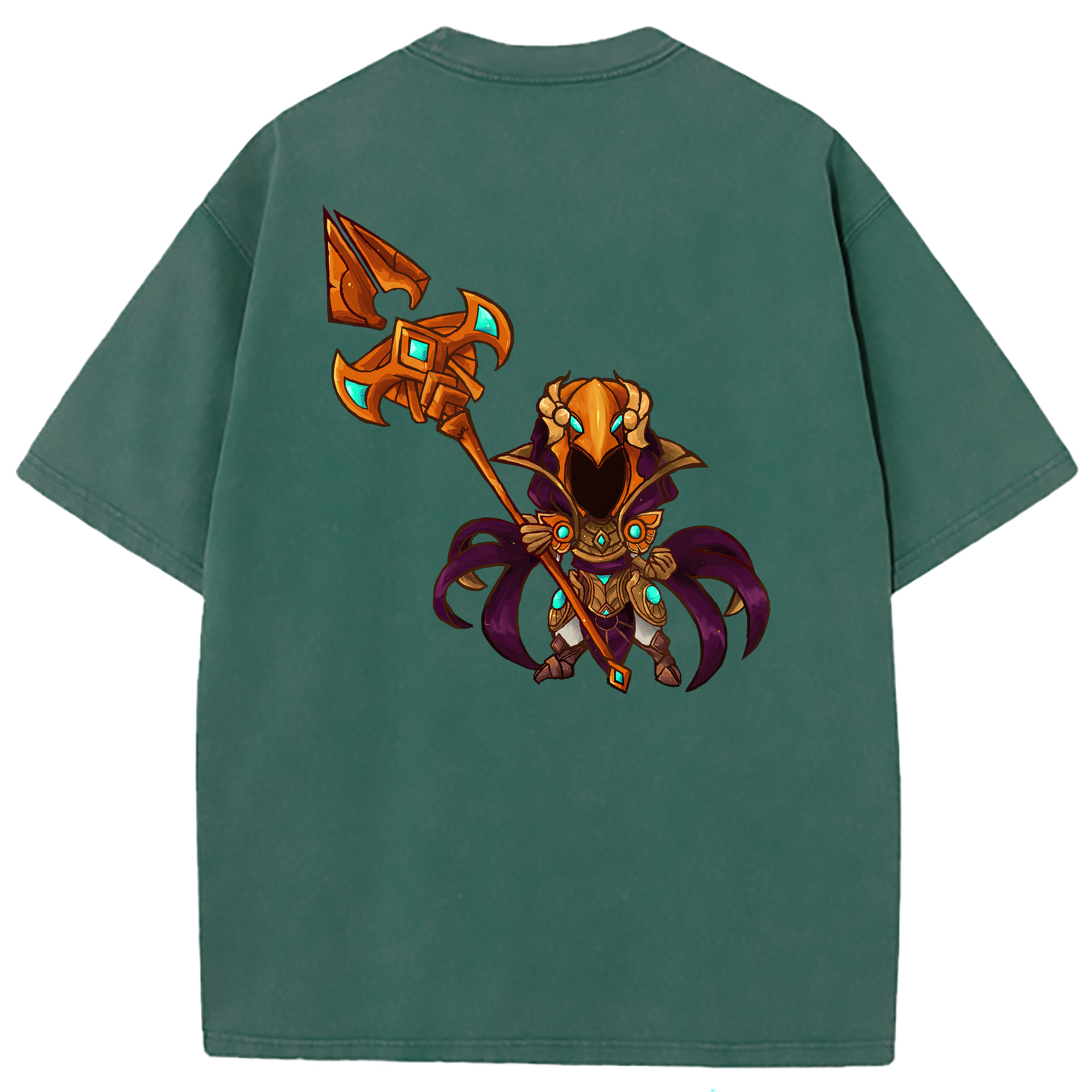 （画像用） リーグ・オブ・レジェンド League of Legends LOL 綿100% ヴィンテージ風 半袖Tシャツ（背面プリント）